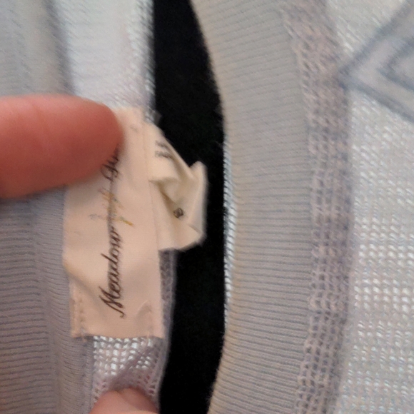 Anthropologie meadow rose light blue mesh top - Picture 3 of 7